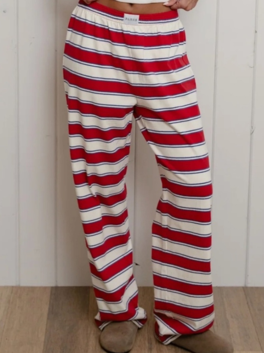 Parke Coastal Cotton Boxer Pants - Lighthouse Stripe Size XL NWOT